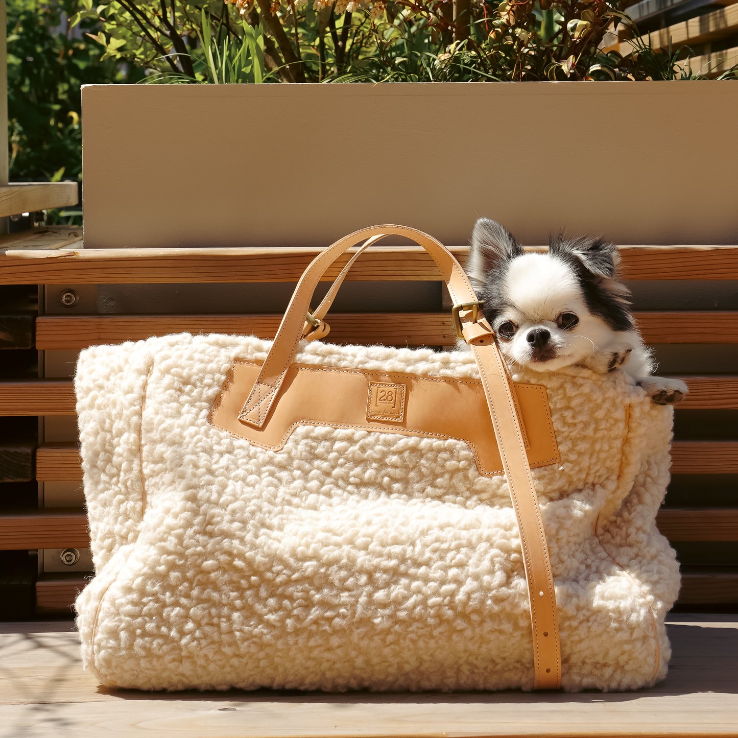 MARGARET - Bouclé Wool Dog Bag